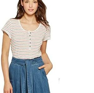 Red white and blue striped shirt